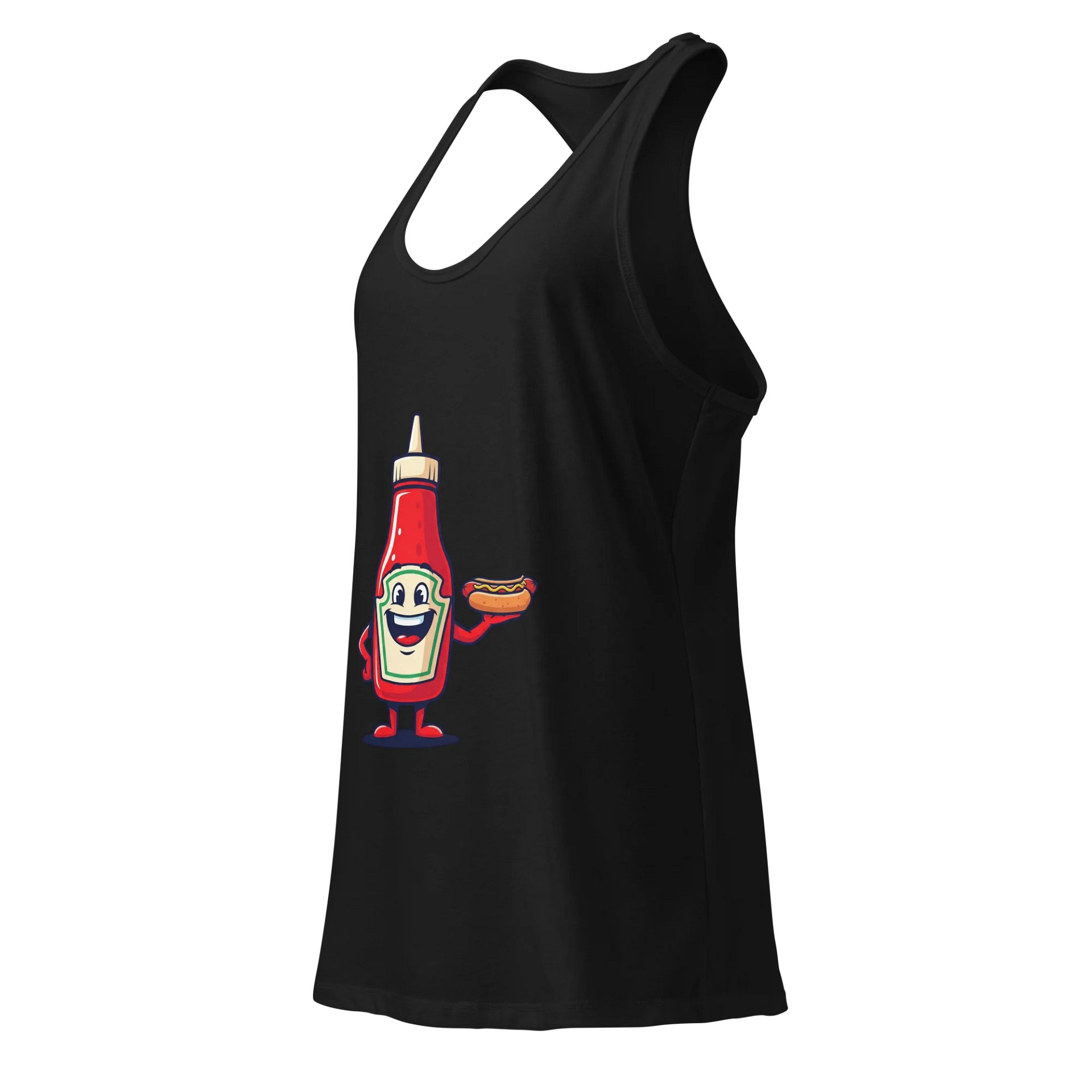 Smiling Ketchup Cartoon Women's Racerback Tank Top product image (7)