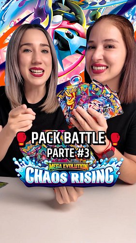 ¡Pack Battle de Chaos Rising - Parte 3! 🥊 La que pierda entrega sus hits a la otra. 🔥 #TCG #ChaosRising #Pokemon #PackBattle