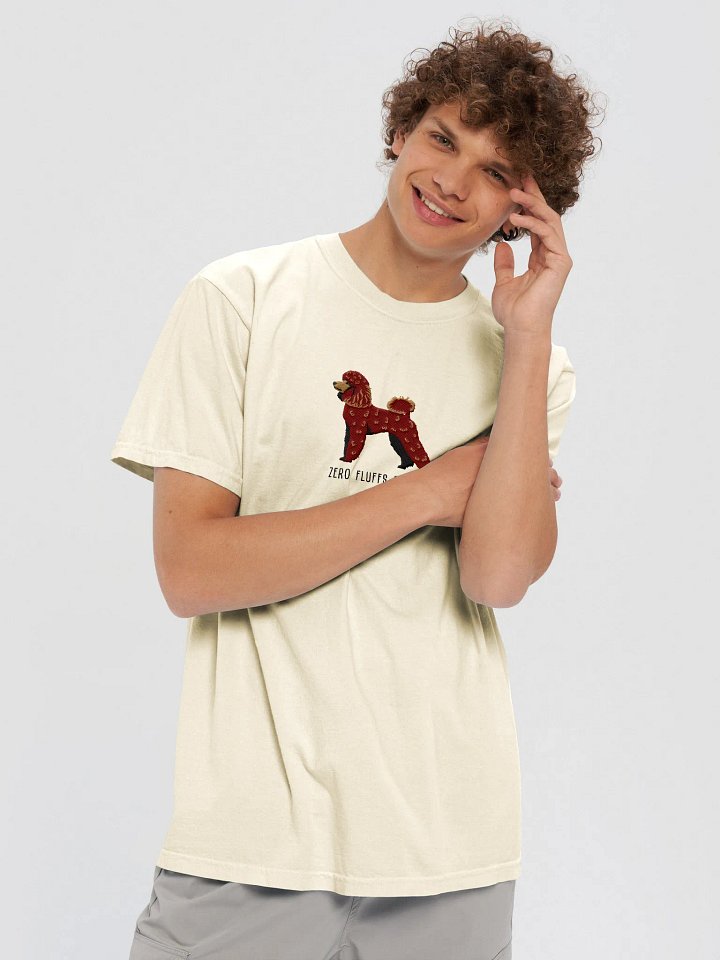 Zero Fluffs Given T-Shirt(Embroidered) of a Miniature Poodle(Chocolate) product image (2)