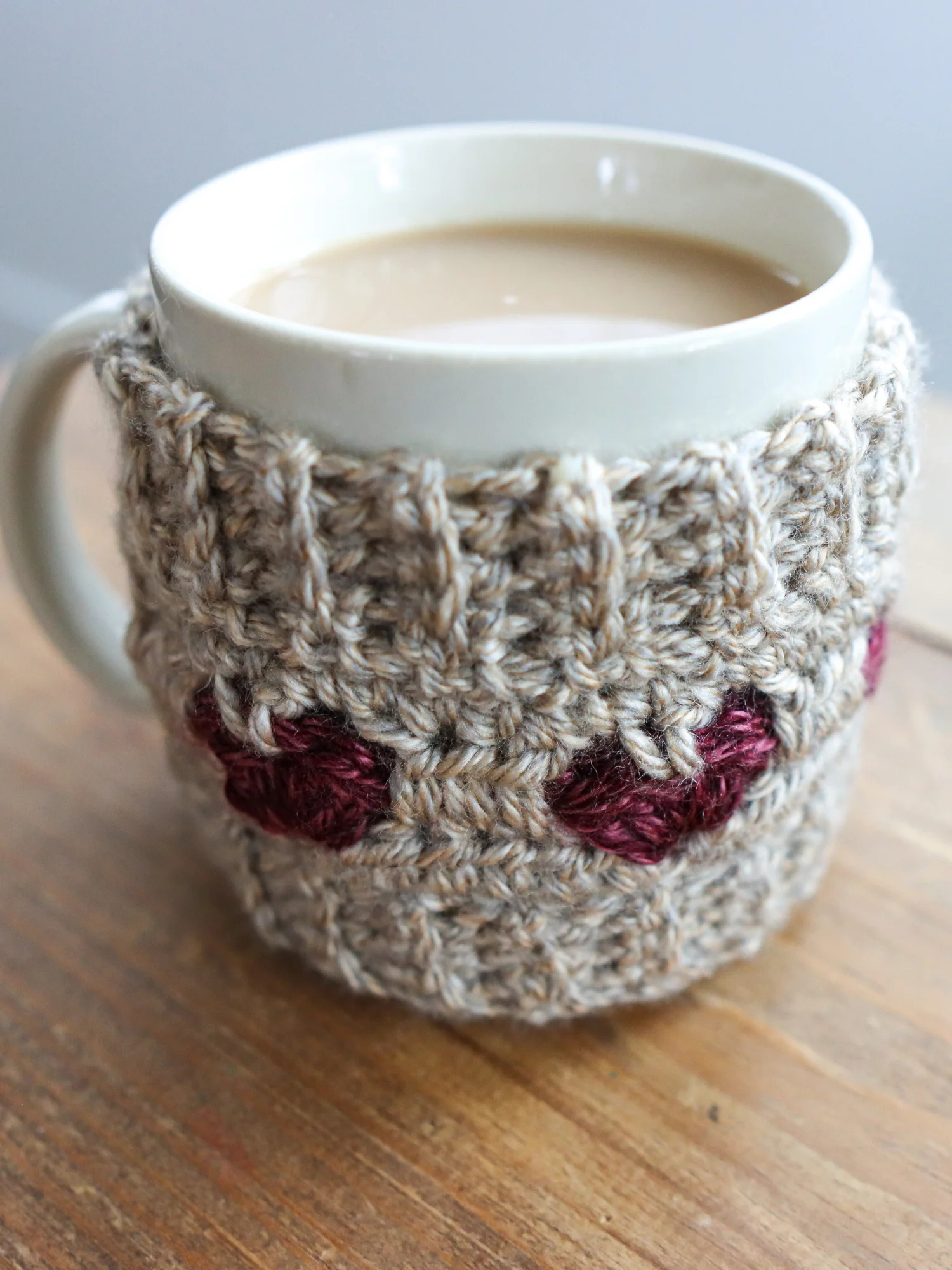 Cozy Hearts Crochet Mug Cozy (Digital PDF Pattern) product image (1)
