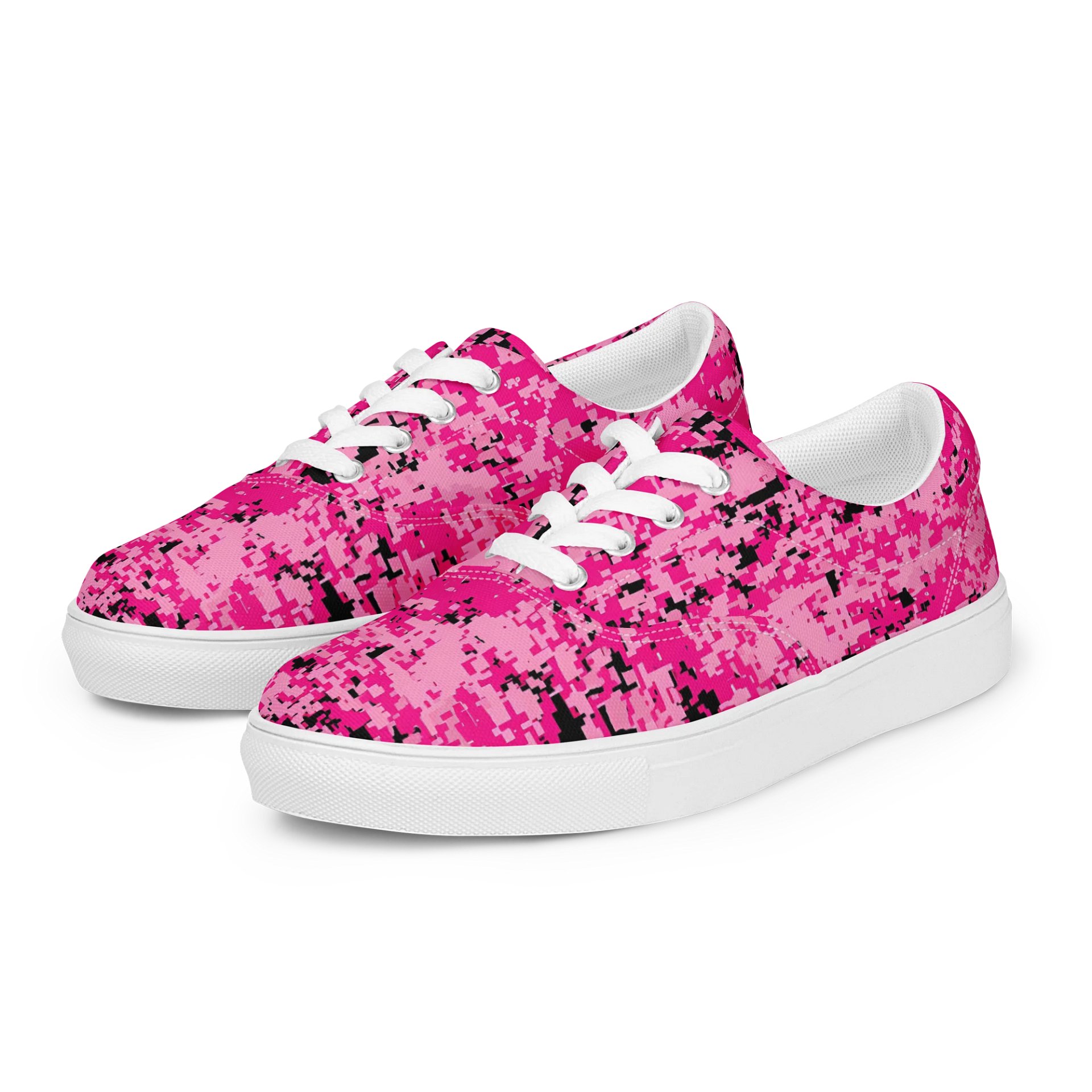Pink Camo Men's Canvas Shoes product image (5)