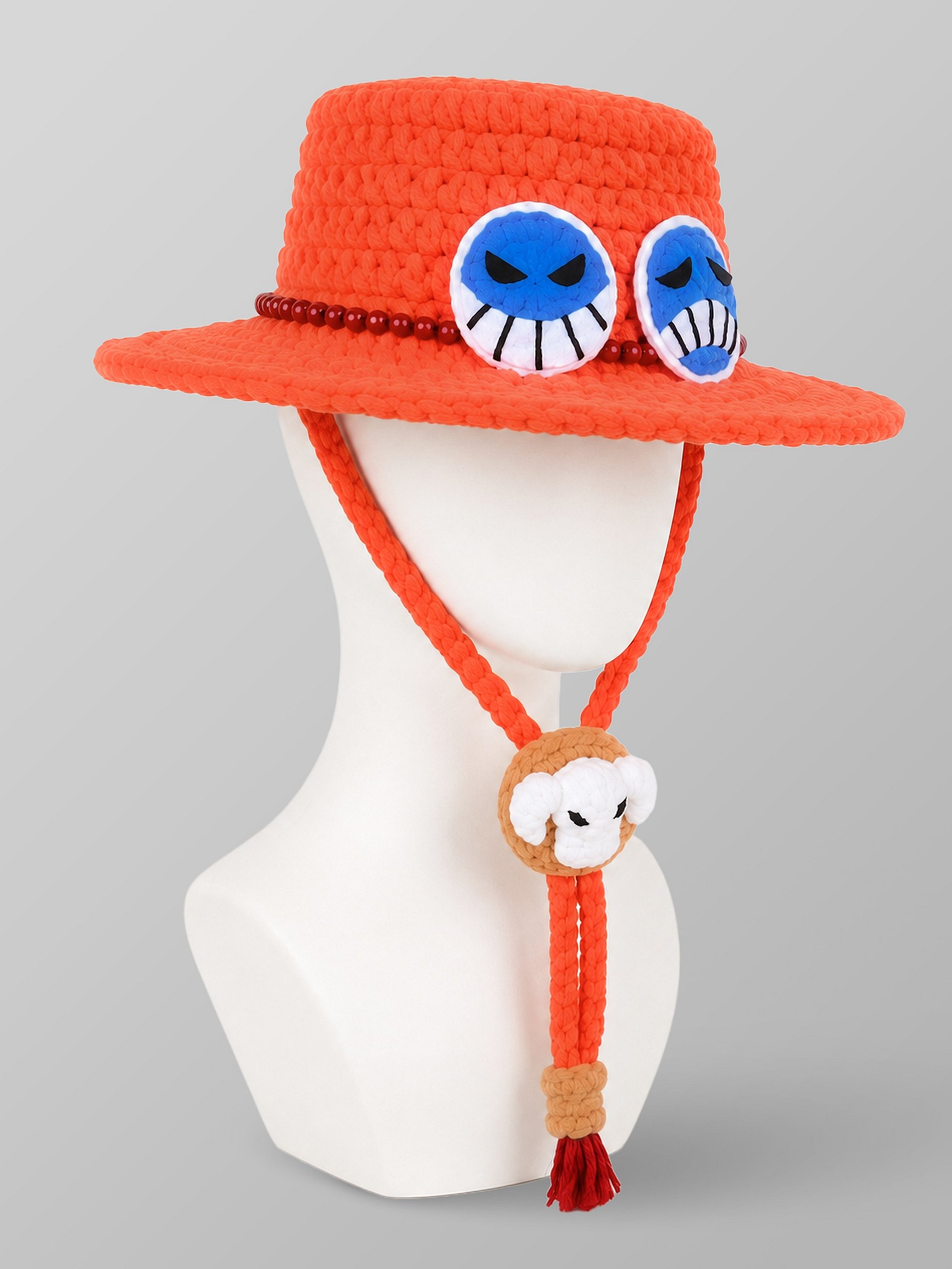 Crochet Pirate Inspired Brother Fire Hat Handmade Adventure product image (3)