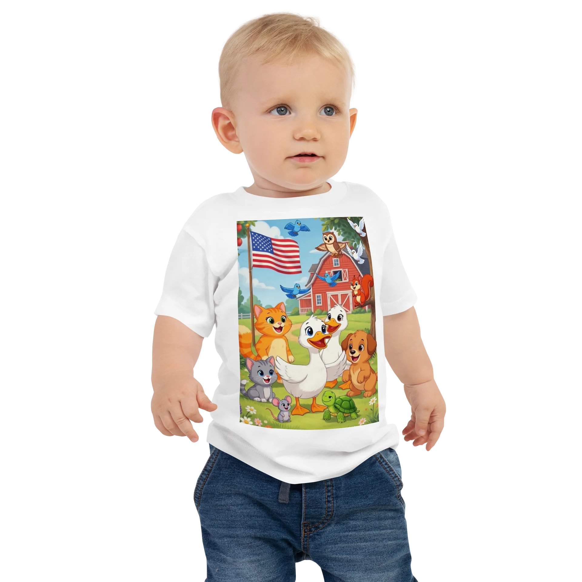 Cute Farm Friends Baby Tee product image (1)