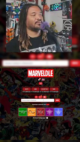 Comic Marveldle for Aug 16 - I know it took me a minute to get there BUT WHAT IS THAT TEXT RECOGNITION.... #comics #marvel #m...