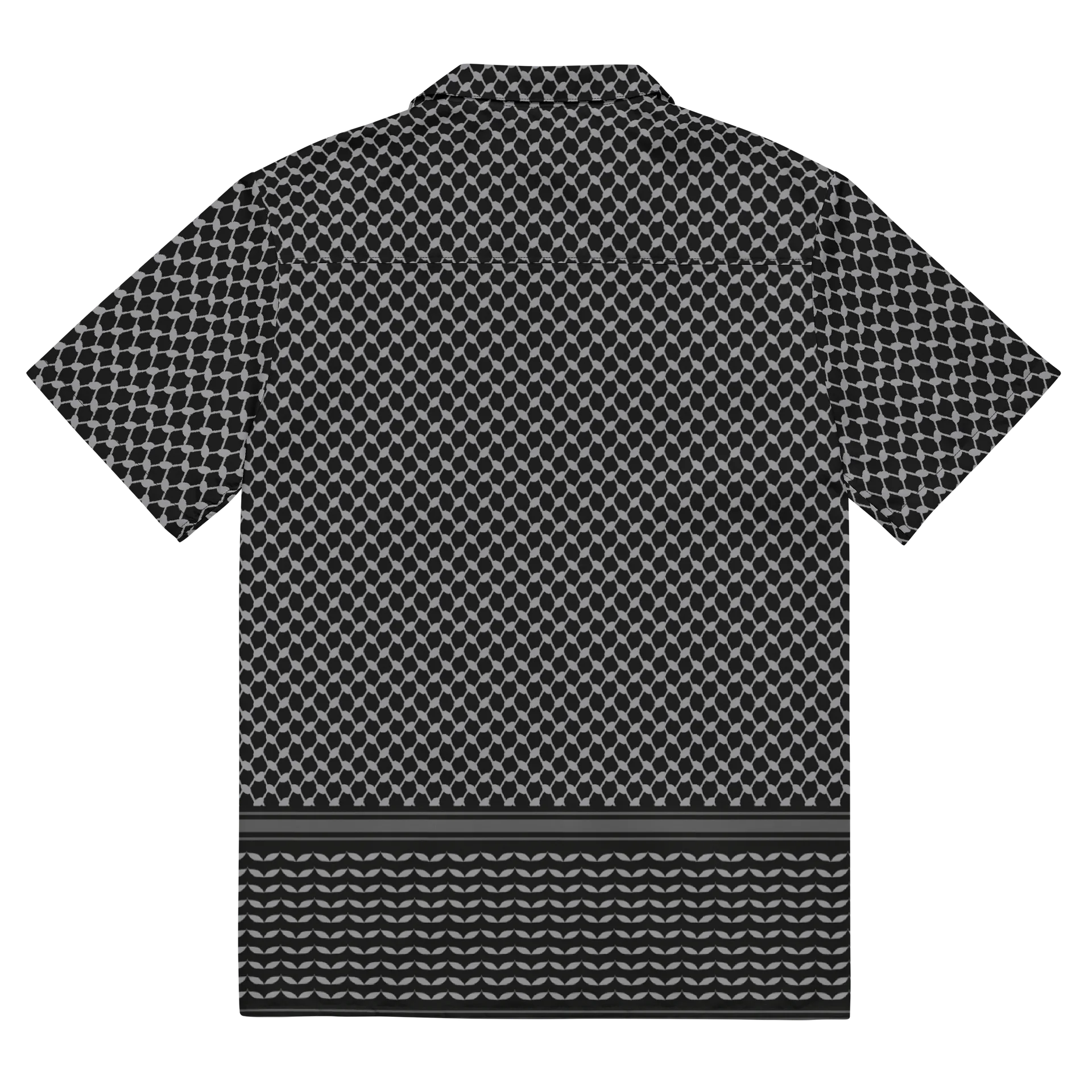 Kufiya Button Down Shirt Black & Grey product image (4)