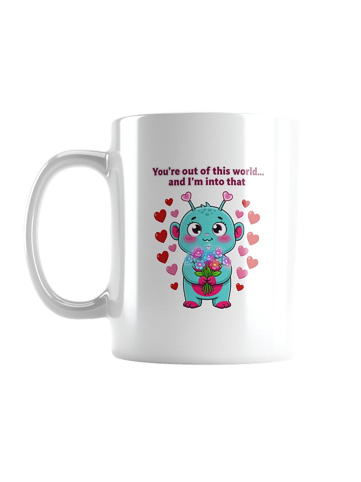"Out of This World" Cute Alien Valentine's Mug product image (1)