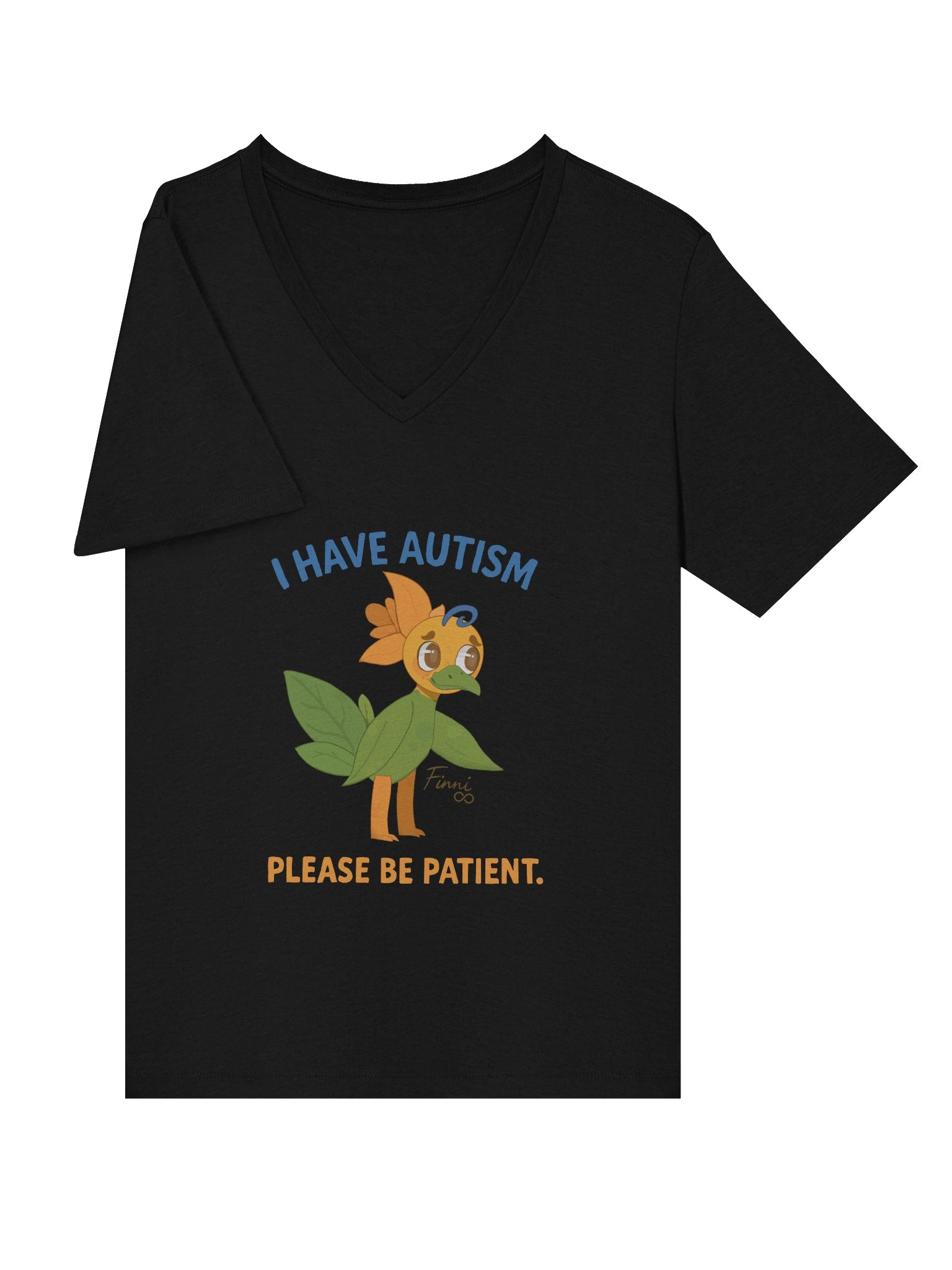 💛 Finni Says: Please Be Patient — Disney With Sean Show V-neck T-Shirt product image (5)