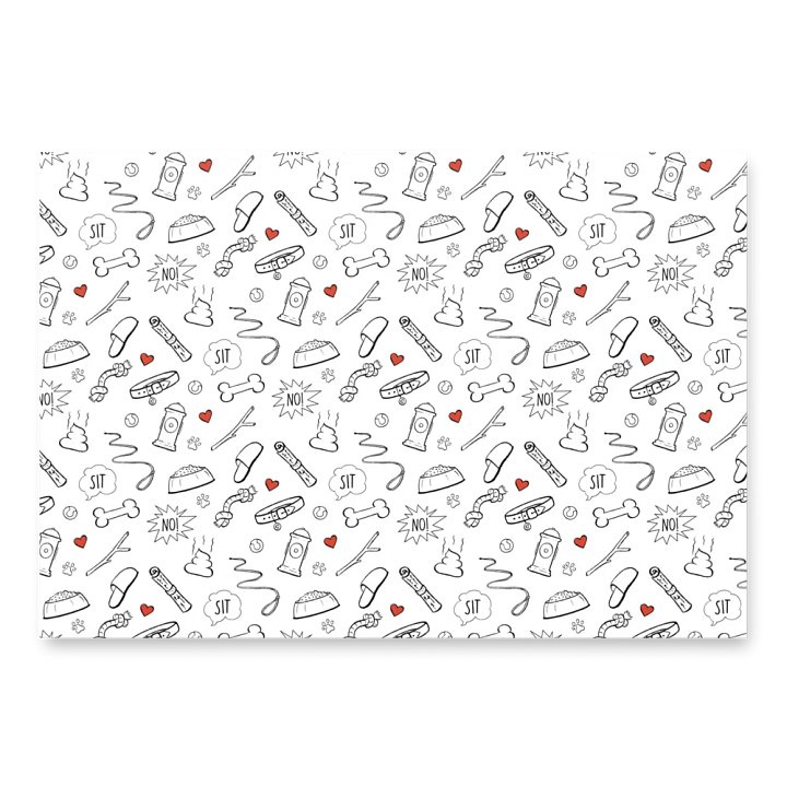 “Good Boy” Dog themed Wrapping Paper Trio (red theme) product image (1)