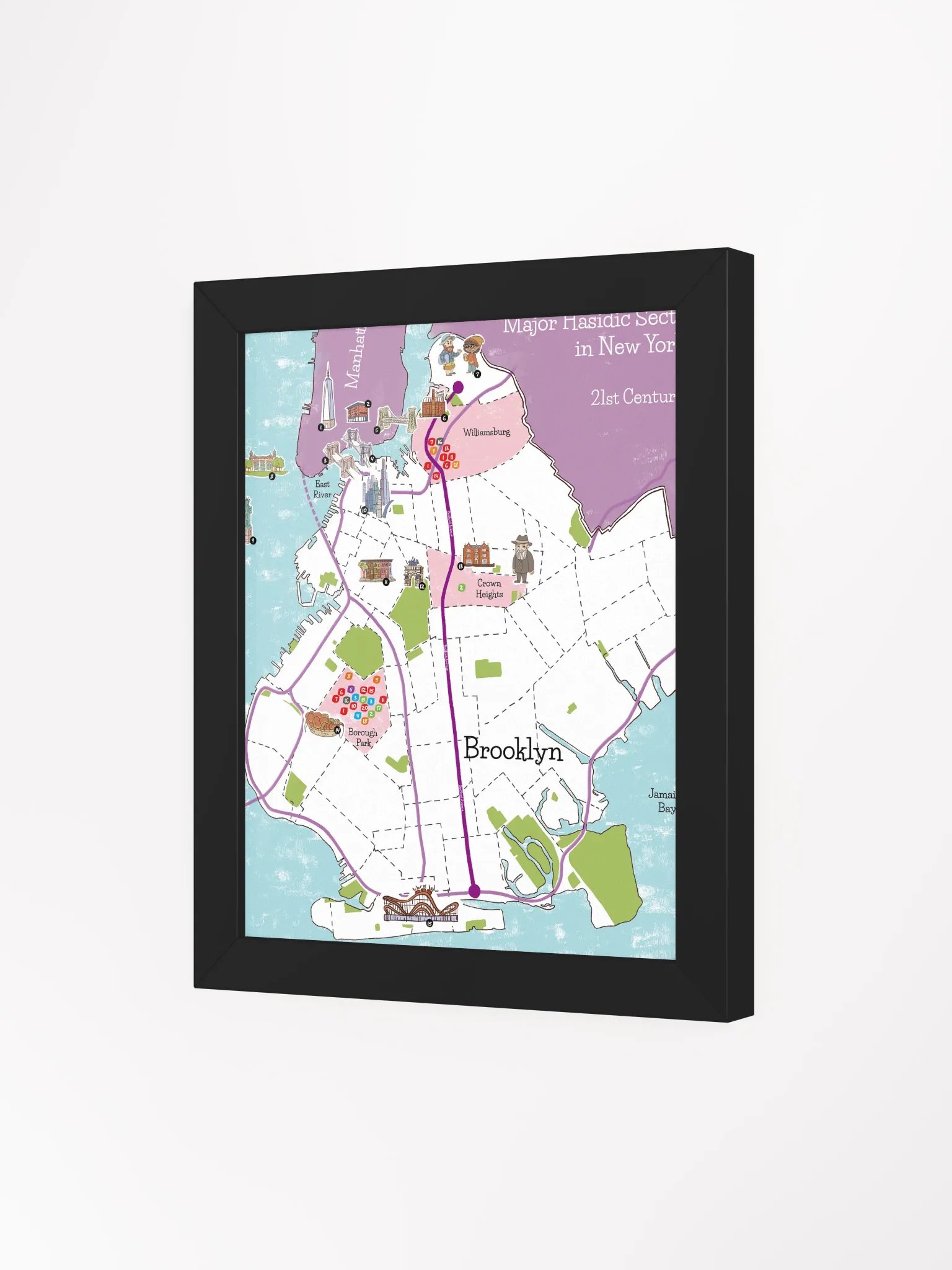 My custom map of Hasidic Brooklyn product image (15)