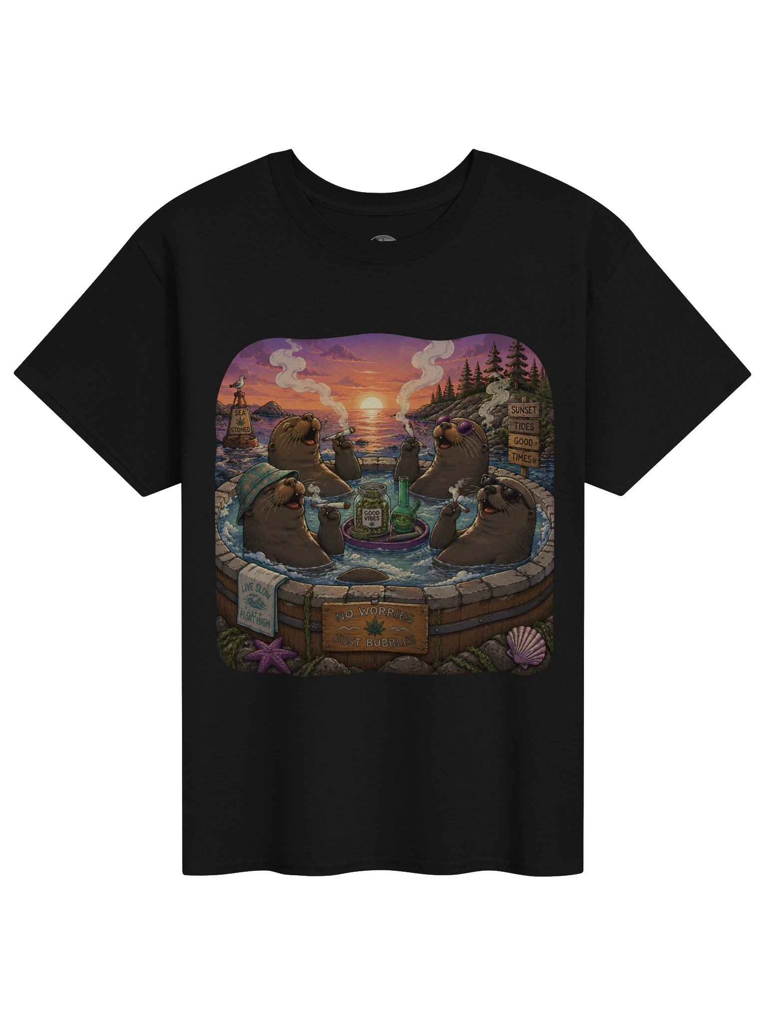 Stoned Sea Lions Graphic Tee product image (1)