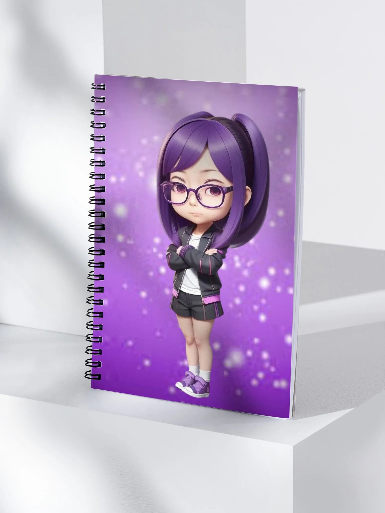 (PURPLE CHIBI) K Spiral Notebook product image (4)