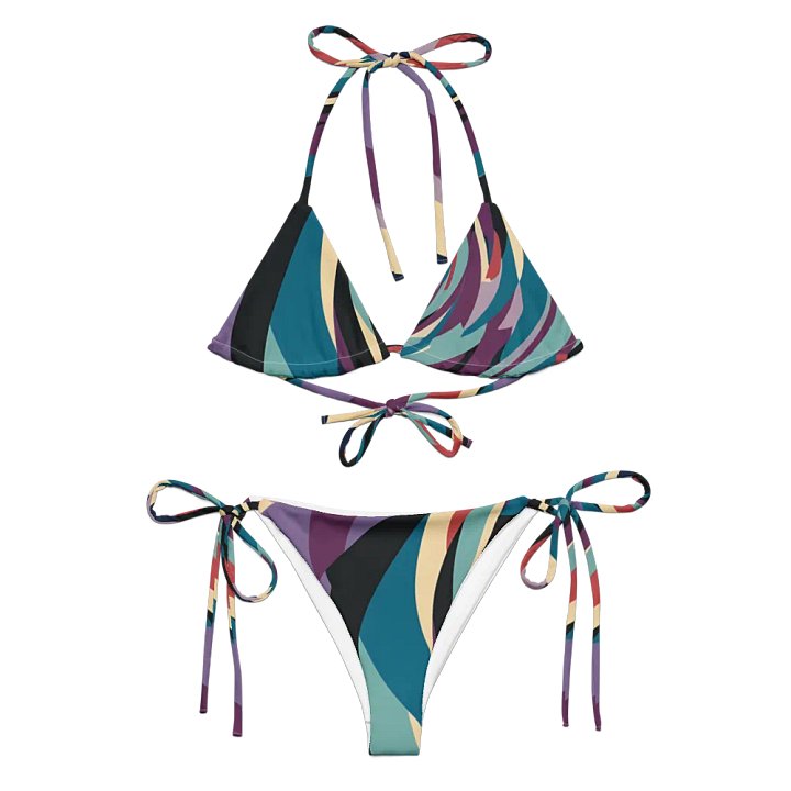 Abstract Lithographic Pattern Design String Bikini - V5 product image (1)
