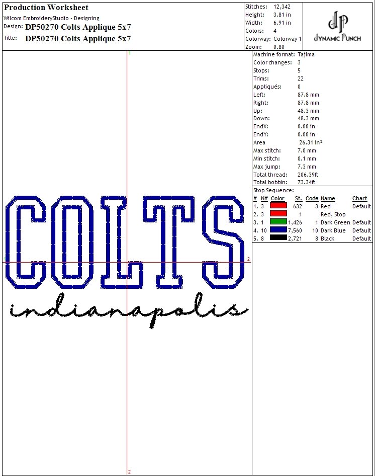 NFL COLTS APPLIQUE product image (2)