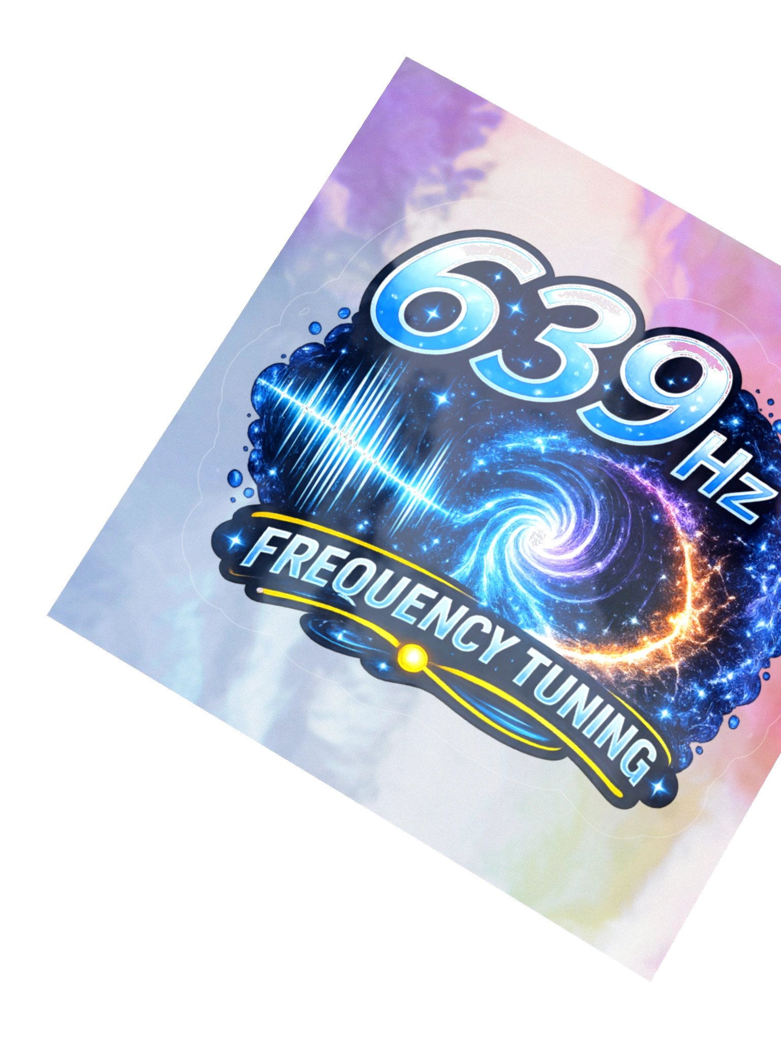 639 Hz Frequency Sticker on Holographic backing product image (5)