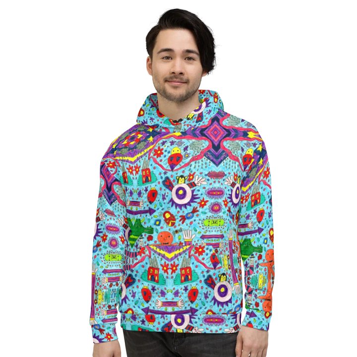 Abstract Doodle Characters Unisex Pull Over Hoodie product image (2)