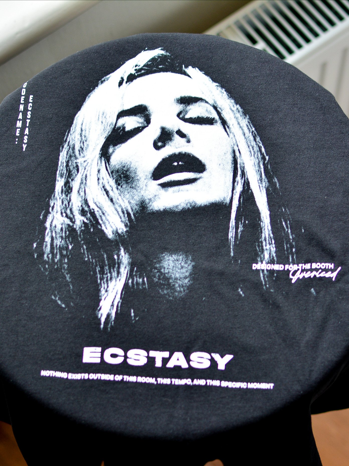 DJ Shirt – Ecstasy: Face, Black and white product image (6)