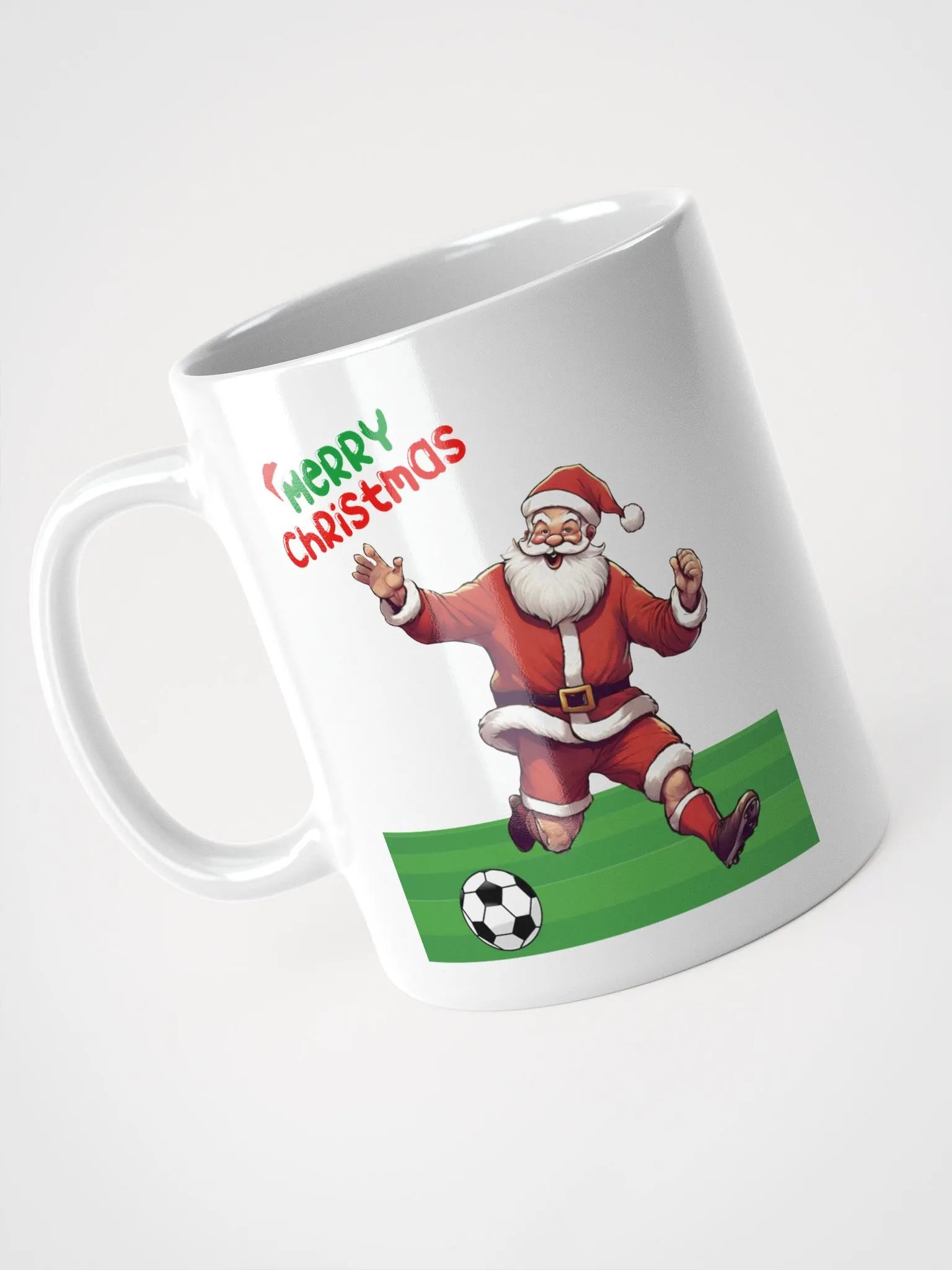 FootBalling (Soccer) Santa Christmas White Mug product image (8)