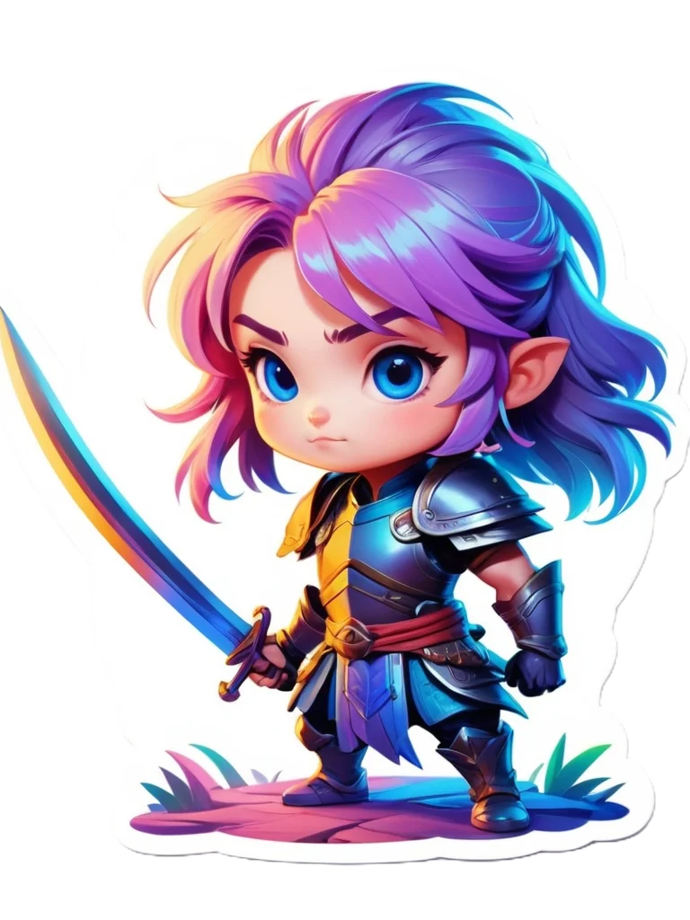 Chibi Warrior Set A - Pin Button Collection product image (1)