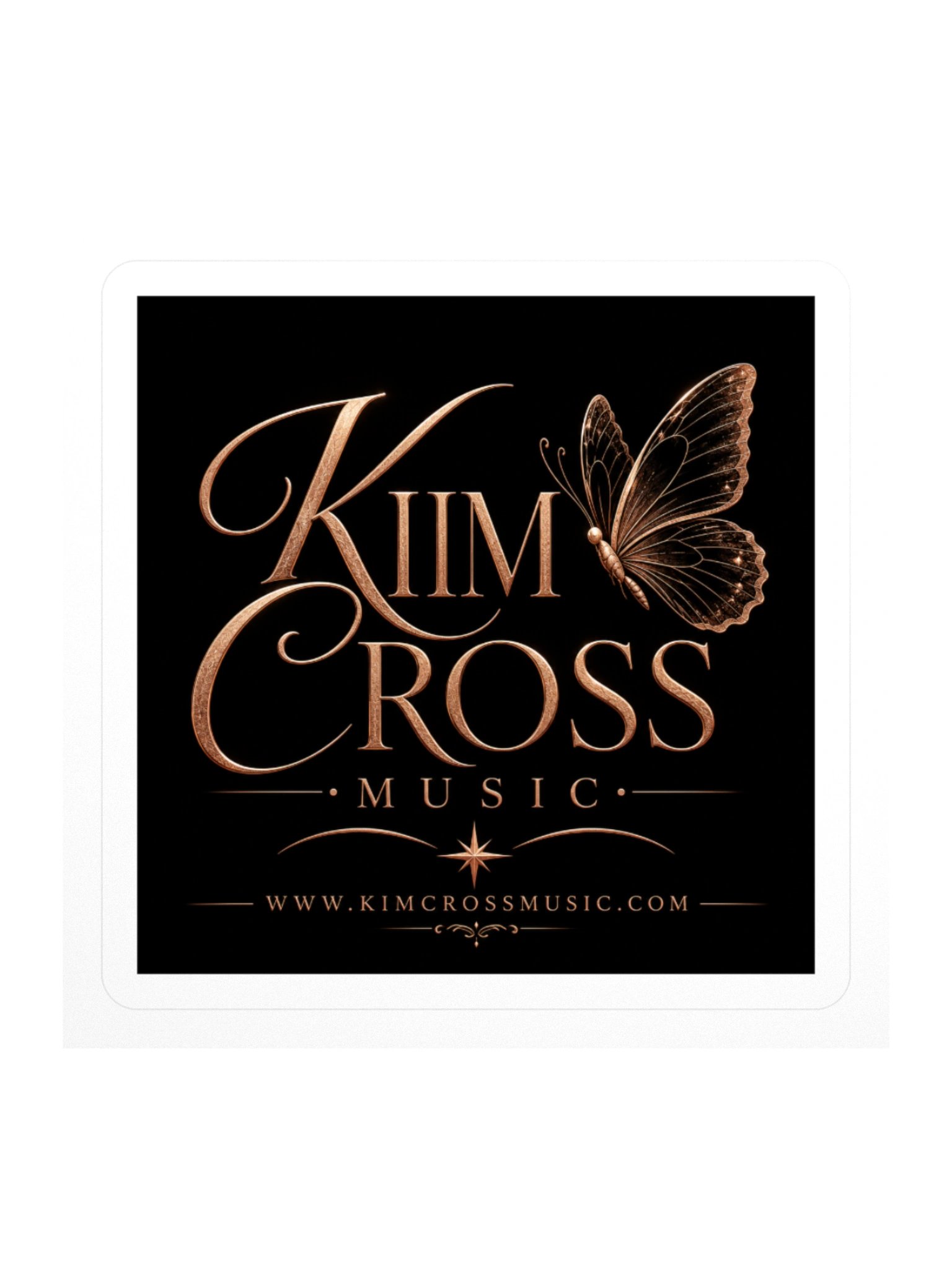 Kim Cross Music Butterfly Sticker product image (1)