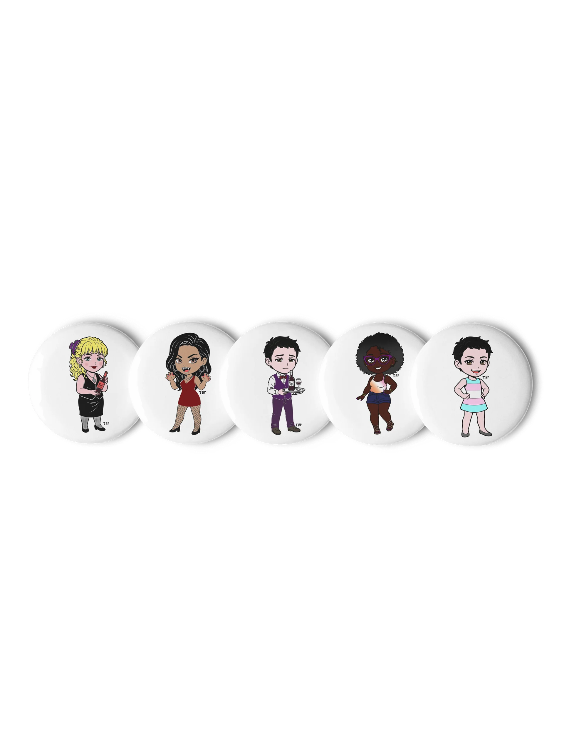 Chibi Buttons (Set of 5) product image (1)