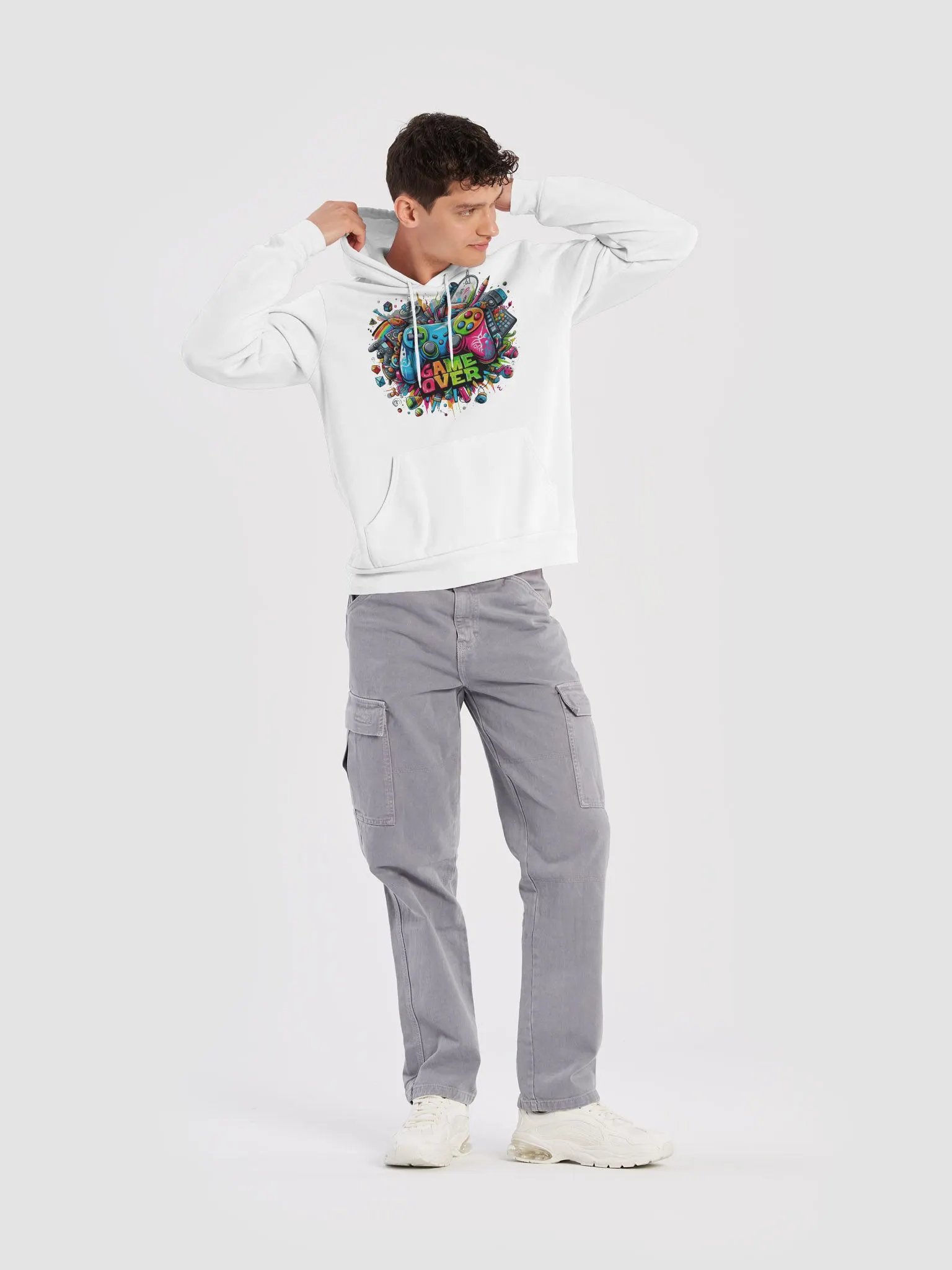 Game Over Painted Graffiti Hoodie product image (9)