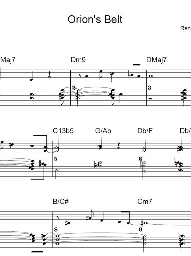 Orion's Belt - ModJazz - Piano sheet music product image (1)