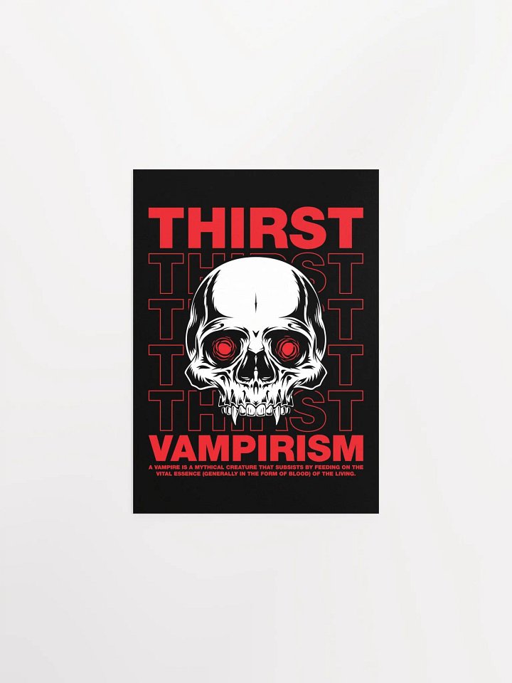 Retro Vampire Skull Poster – Gothic Horror Decor product image (6)