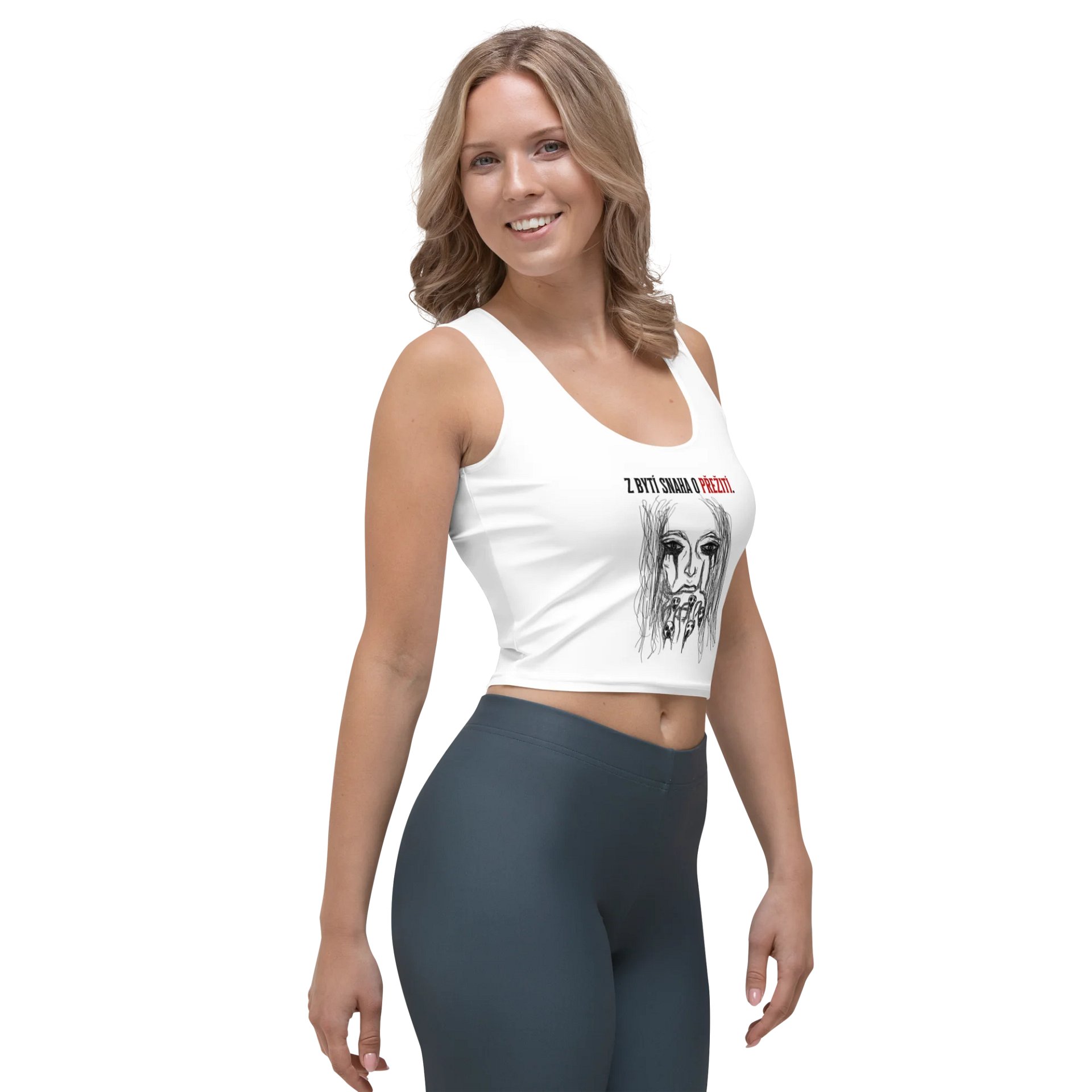 Přežít White Crop Top product image (4)
