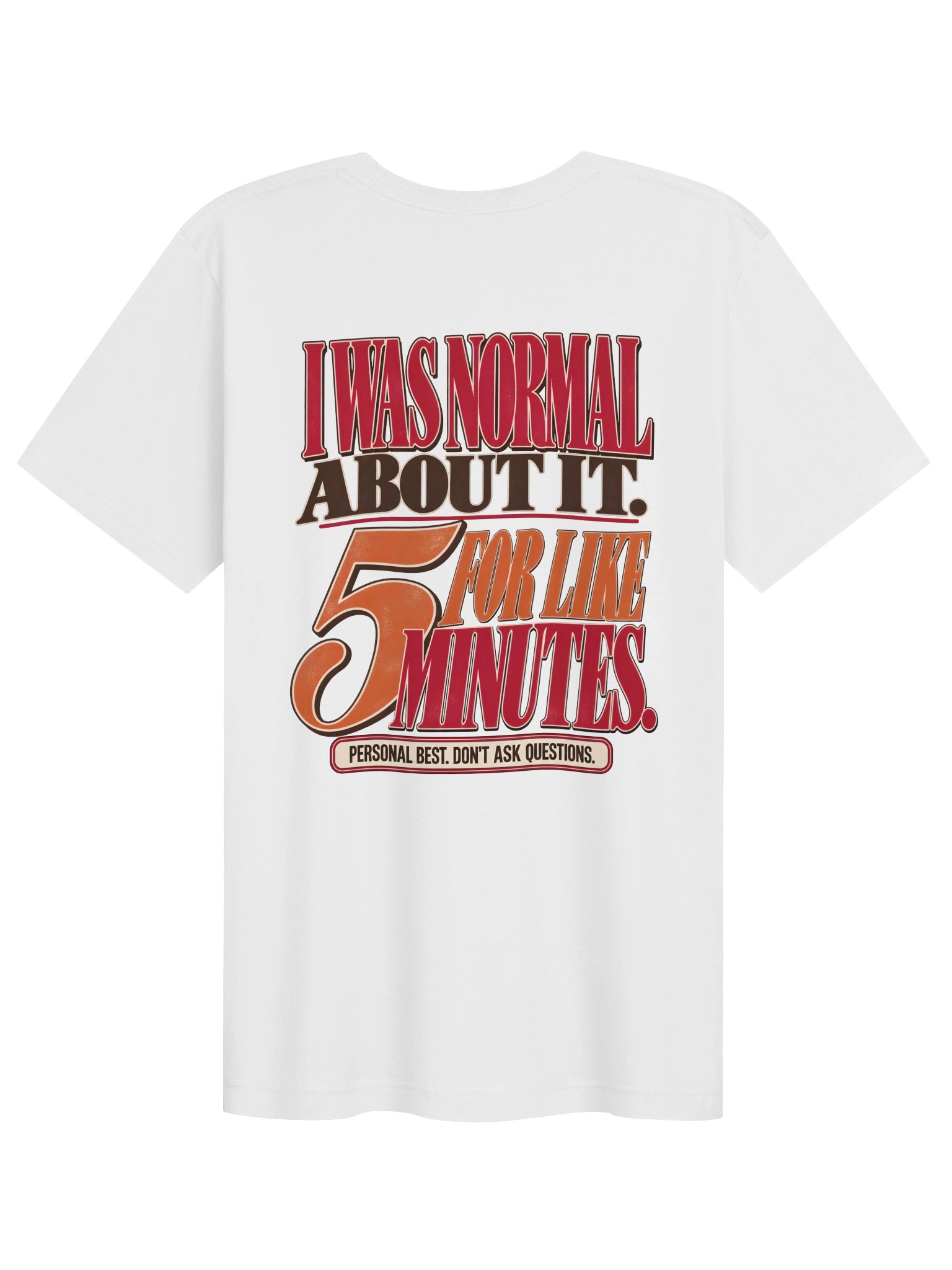 I Was Normal About It for 5 Minutes – Funny Overthinking Graphic T-Shirt for Women product image (2)