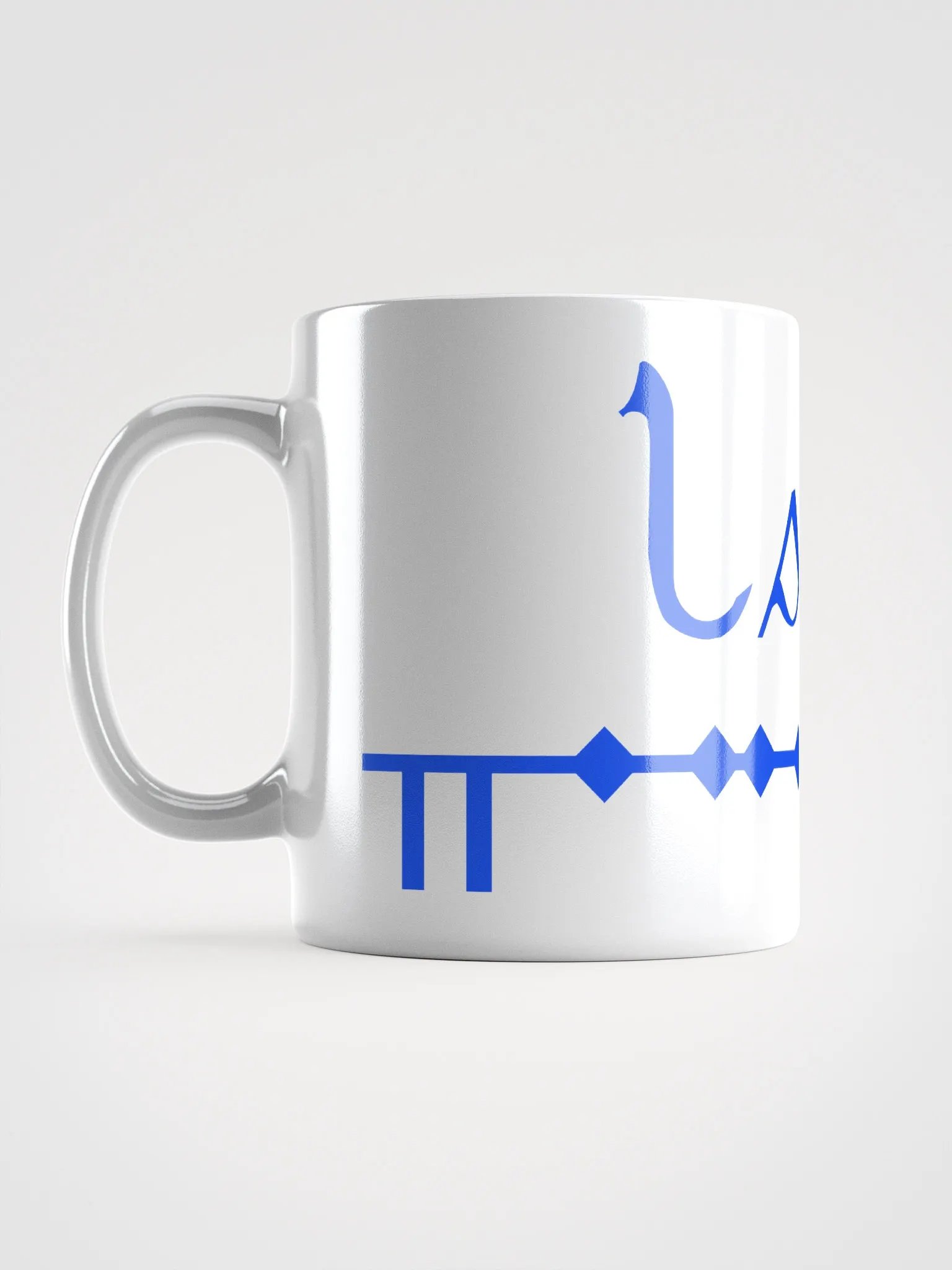 Laois Scholastic style Ogham White Glossy Mug product image (6)