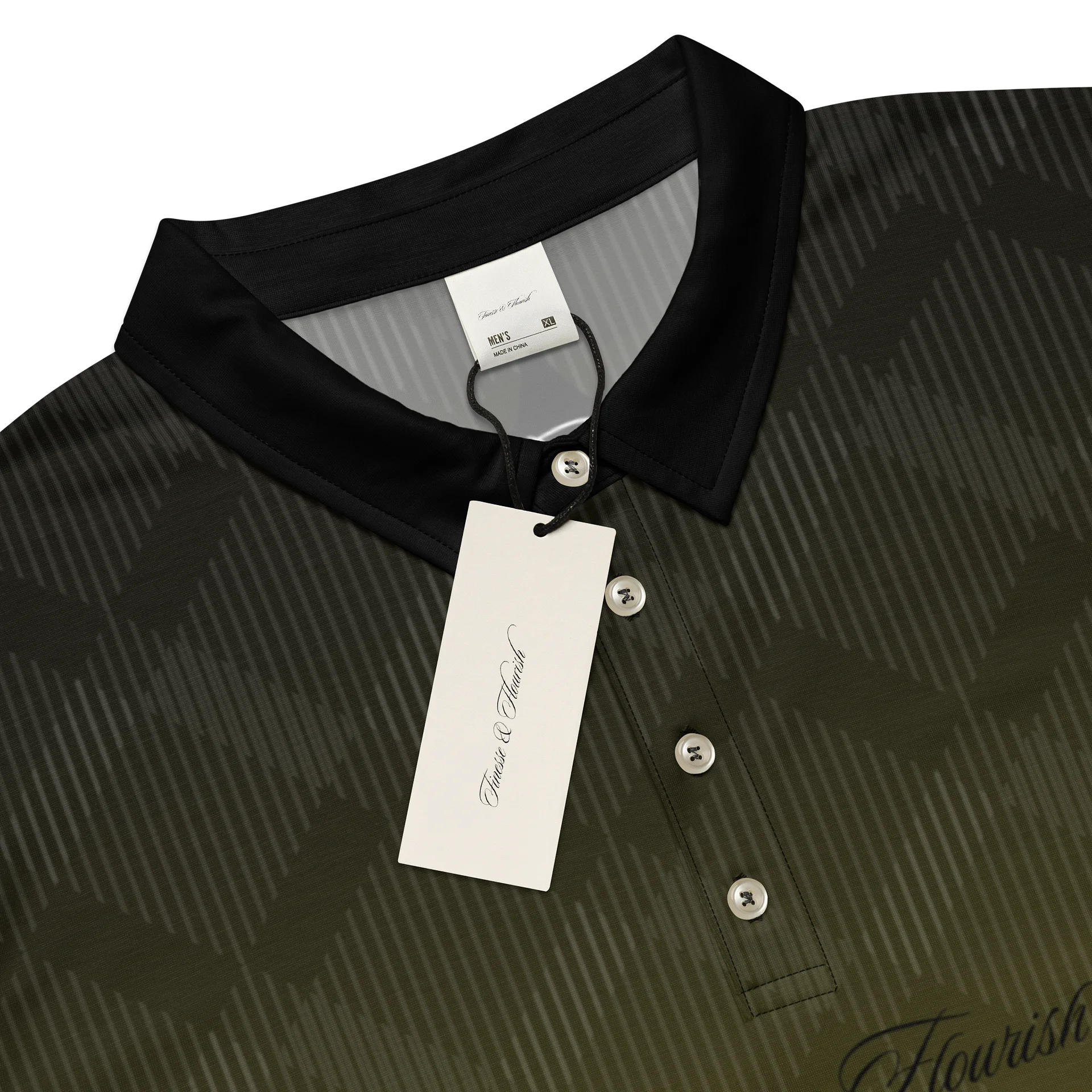 F&F Script Yellow Fade Slim Fit Polo Shirt product image (4)