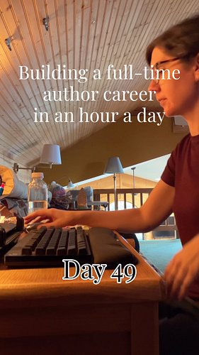 Day 49 of building a full-time author career in an hour a day. Today: showed up again and finished working through my proofre...