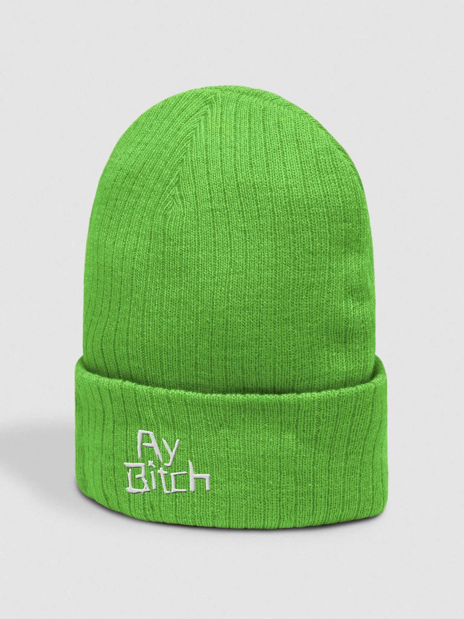Ay Bitch Ribbed Knit Beanie product image (2)
