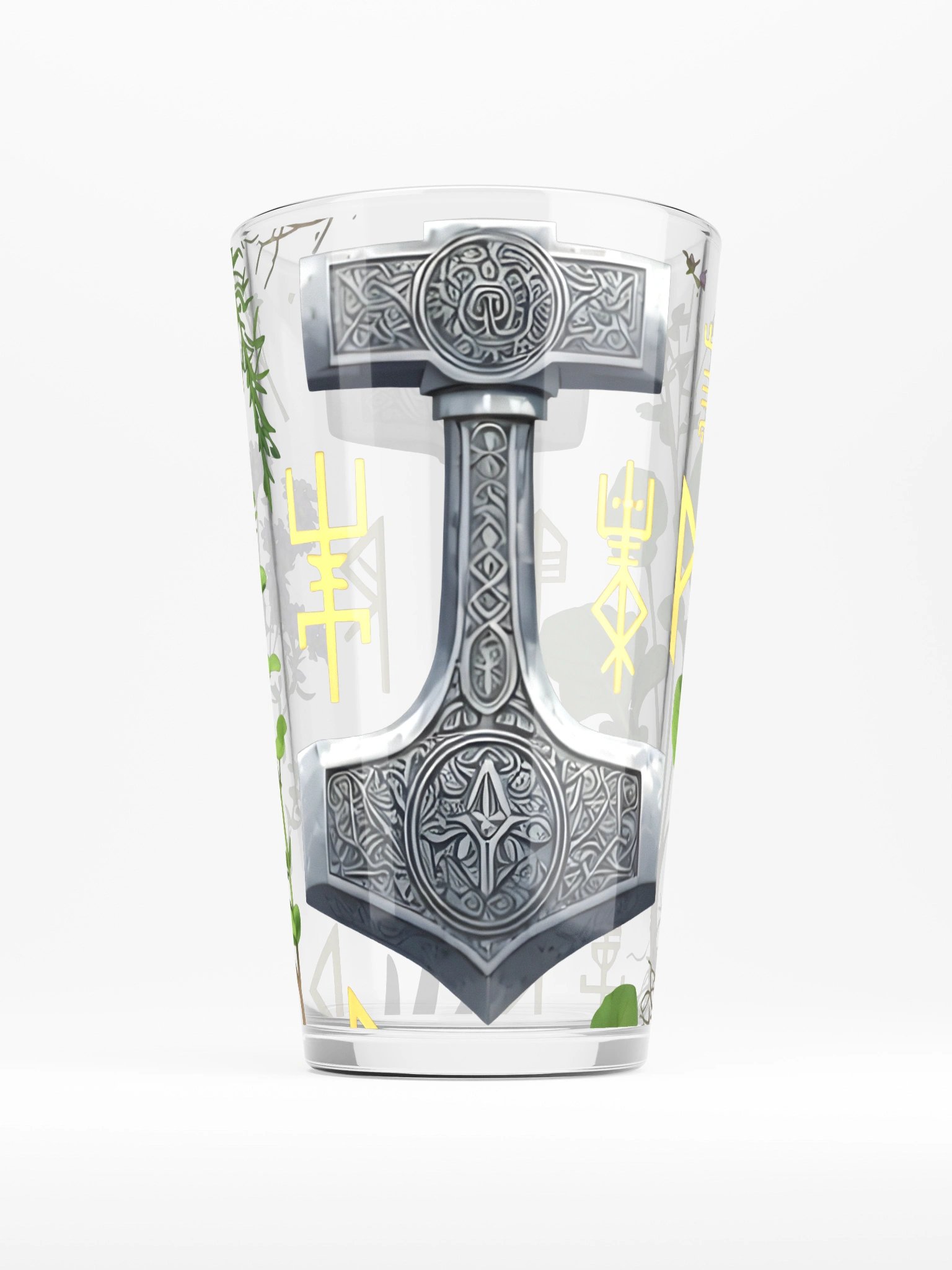 Nordic Nature-Inspired Hammered Glass Pint product image (1)