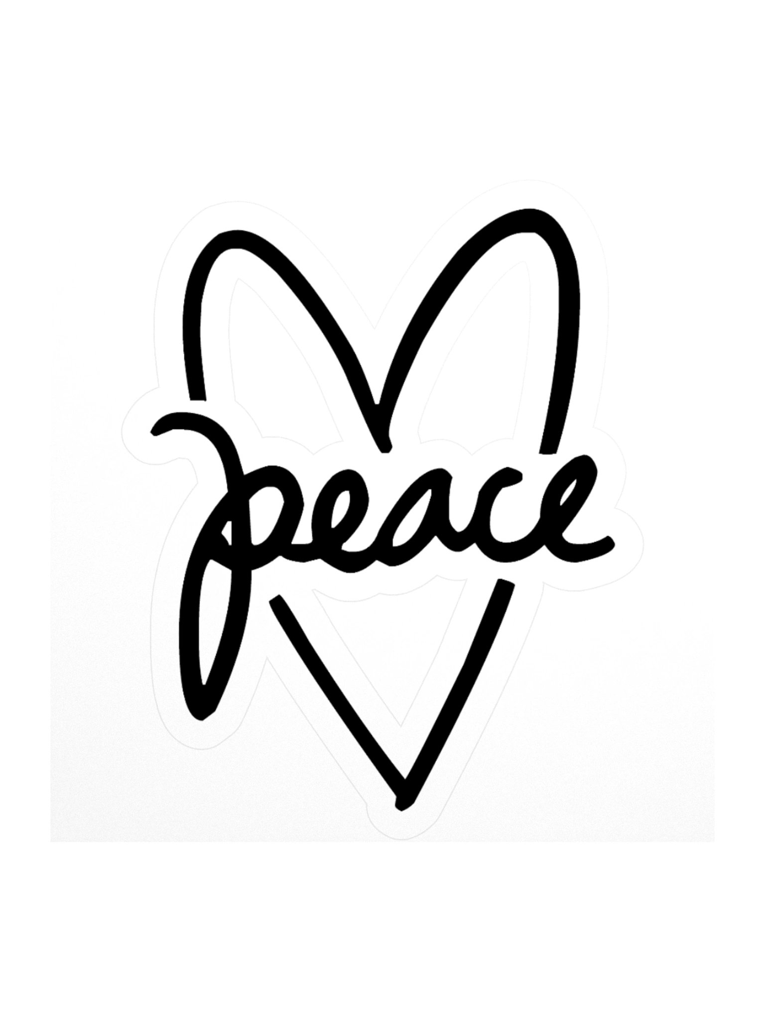 Peace Heart Sticker product image (1)