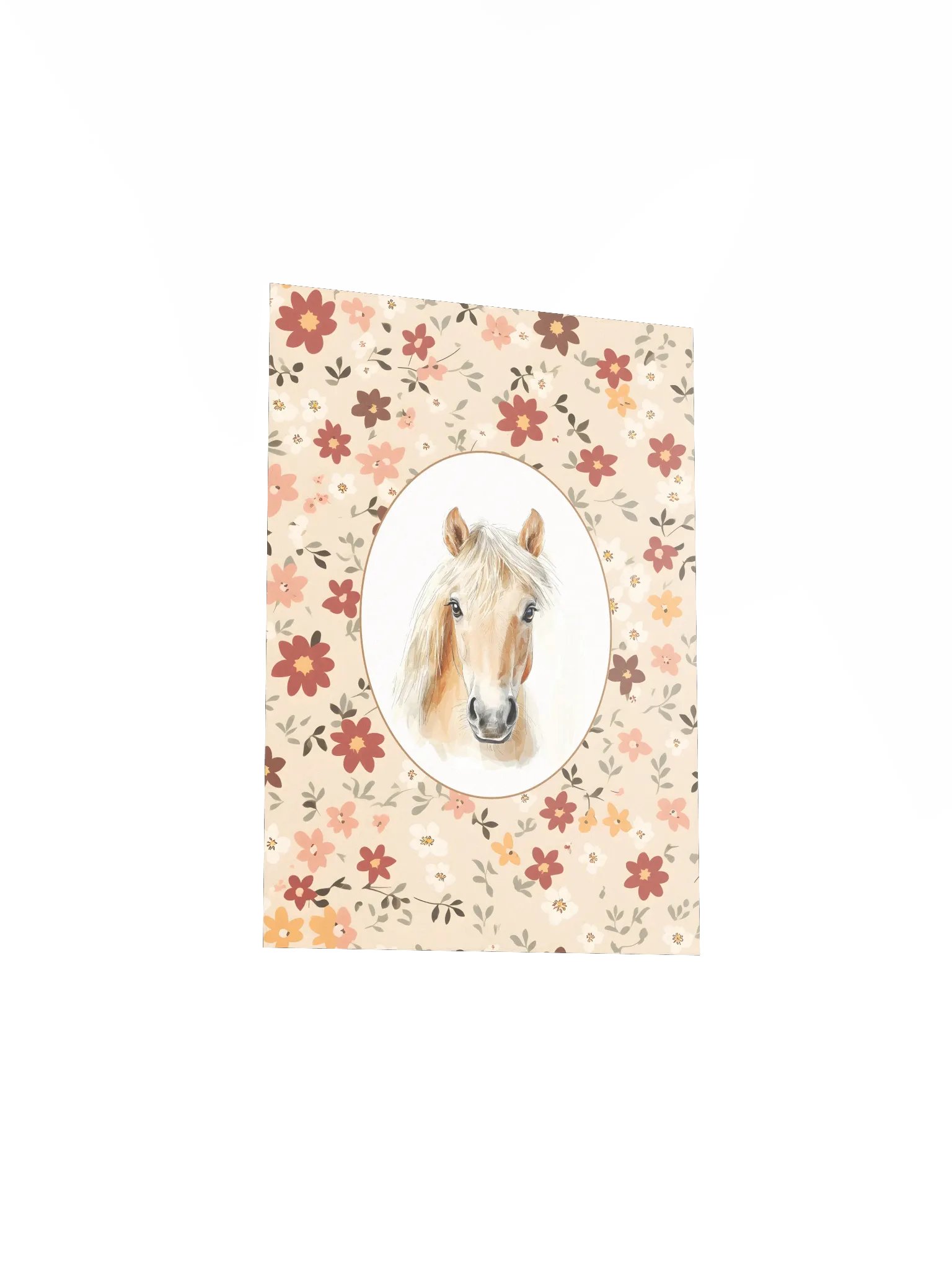 Horse on Boho Wildflower Pattern, Farmhouse Nursery product image (6)