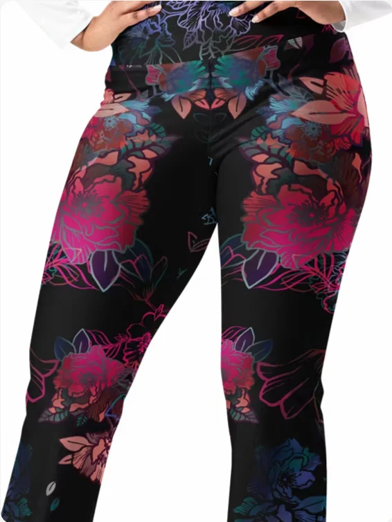 Black lace-flare leggings product image (11)