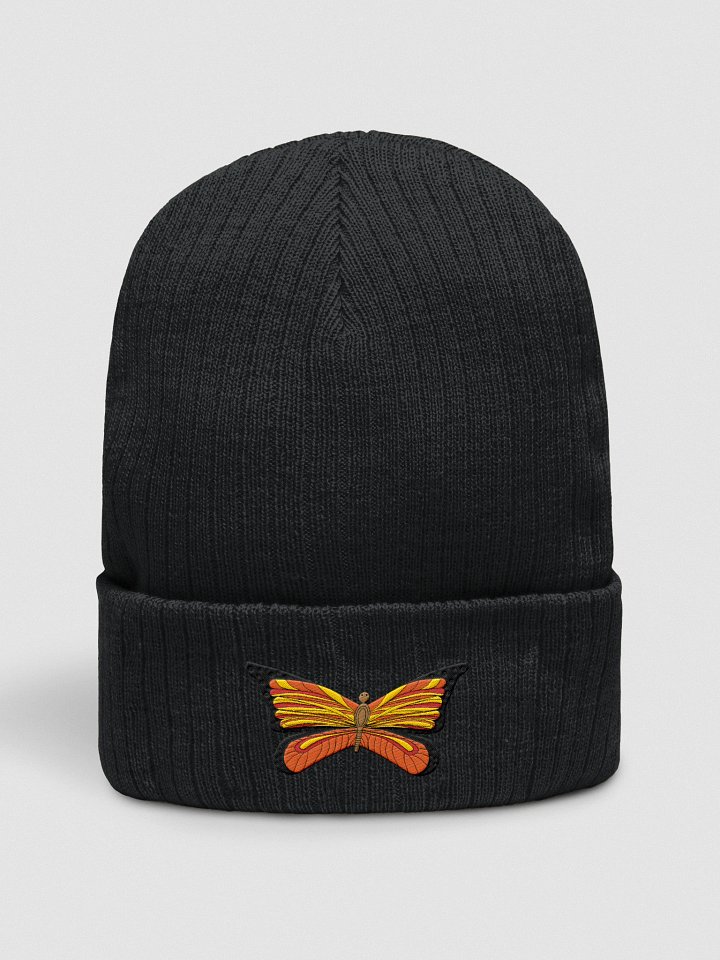 Symmetrical Butterfly Ribbed Beanie product image (1)