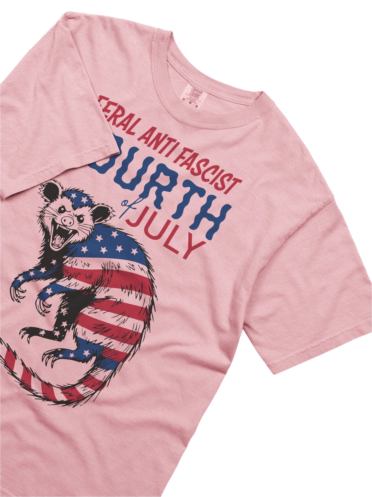 Feral Opossum Anti Fascist Fourth Of July T Shirt product image (35)