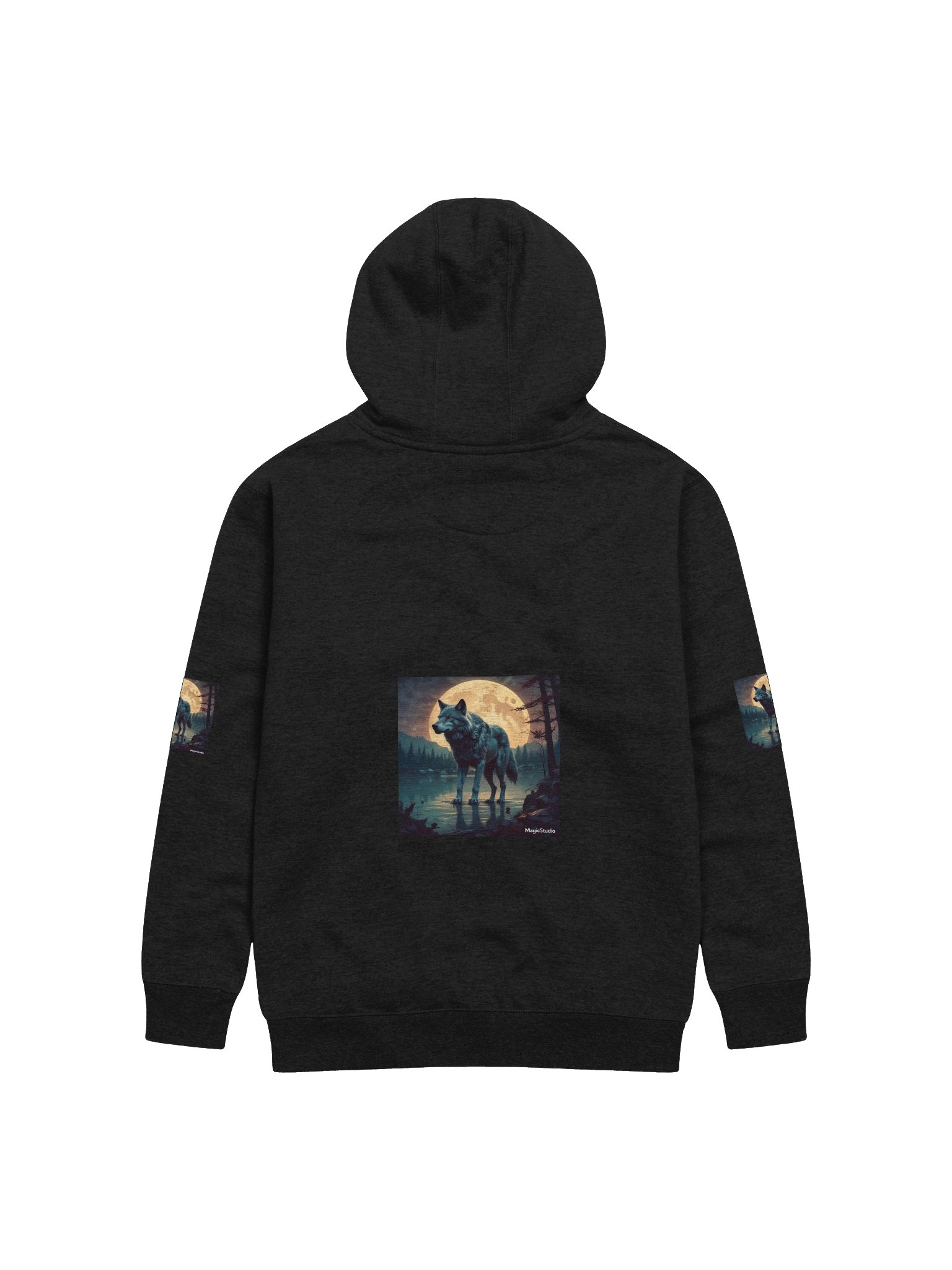 Moonlit Wolf Unisex Hoodie product image (2)