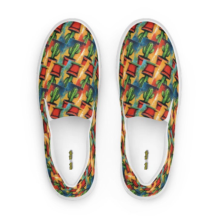 🌵 Women's Slip-On Canvas Shoes – Cactus Print for a Trendy Desert Vibe! product image (1)