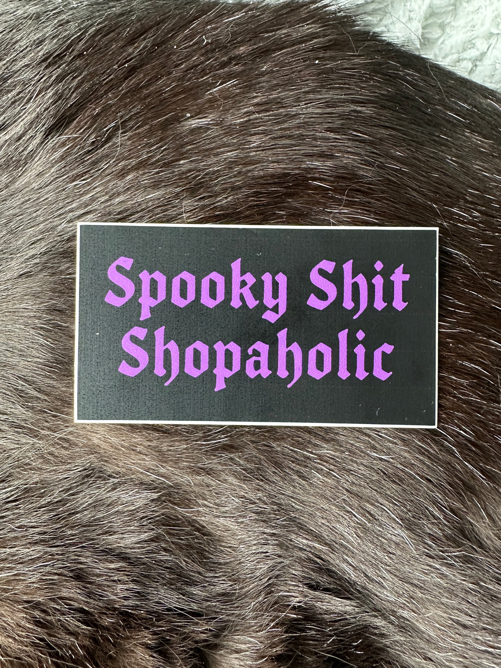 Spooky Shit Shopaholic sticker product image (1)