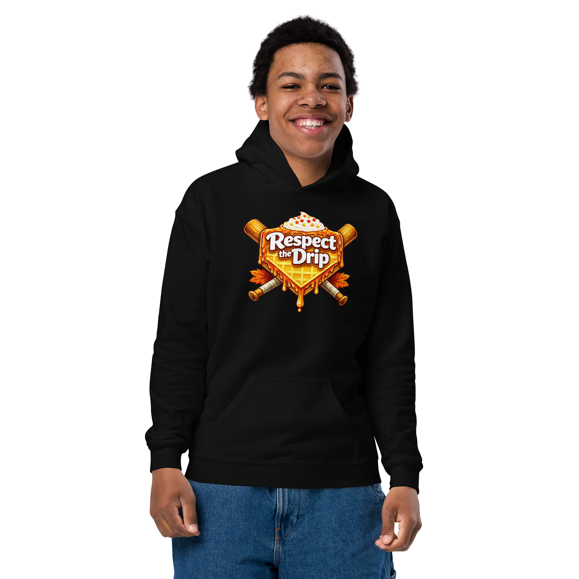 Respect the Drip Maple Sryup Baseball Hoodie product image (2)
