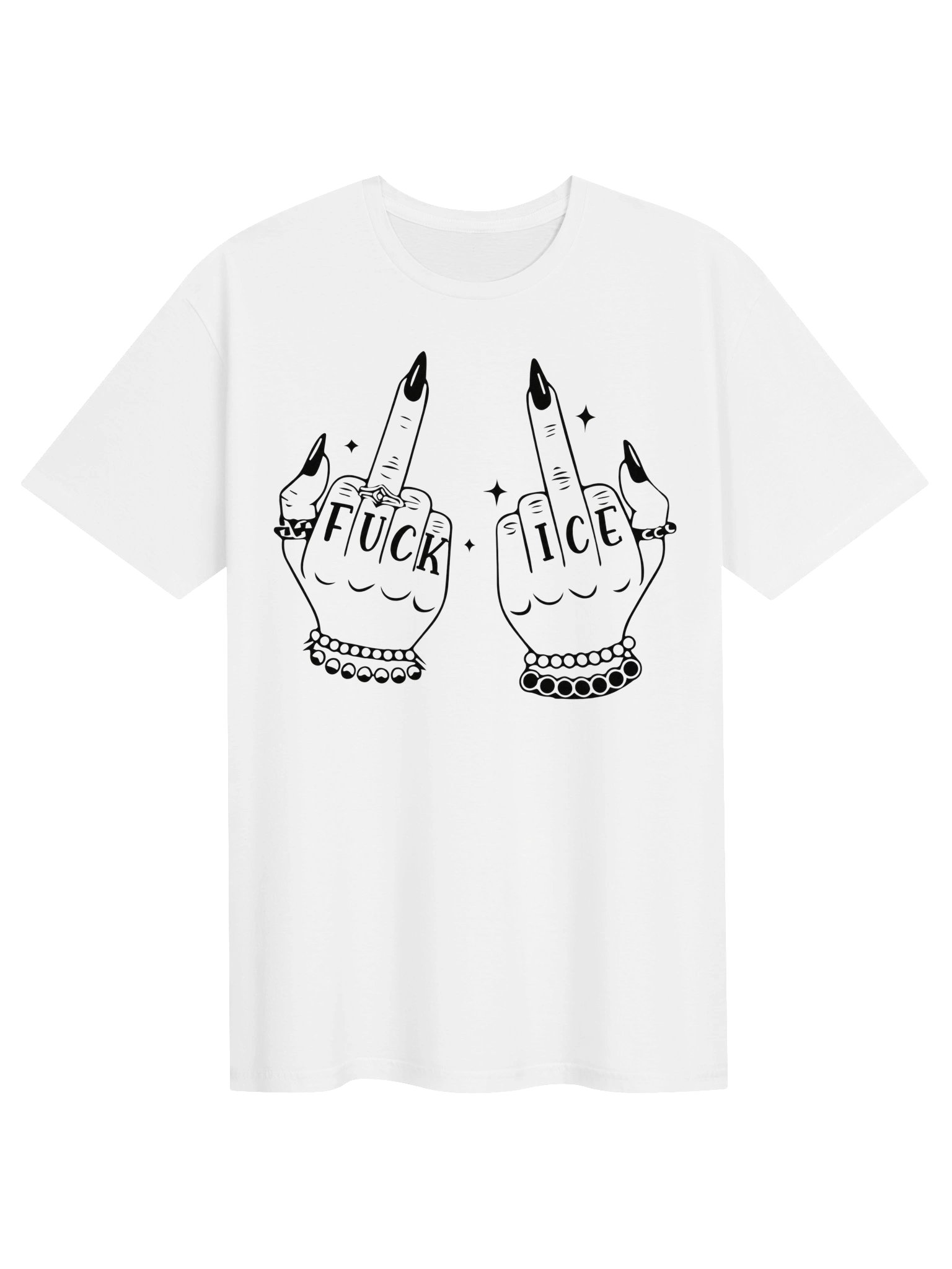 Fuck ICE Middle Finger Protest Tee product image (1)