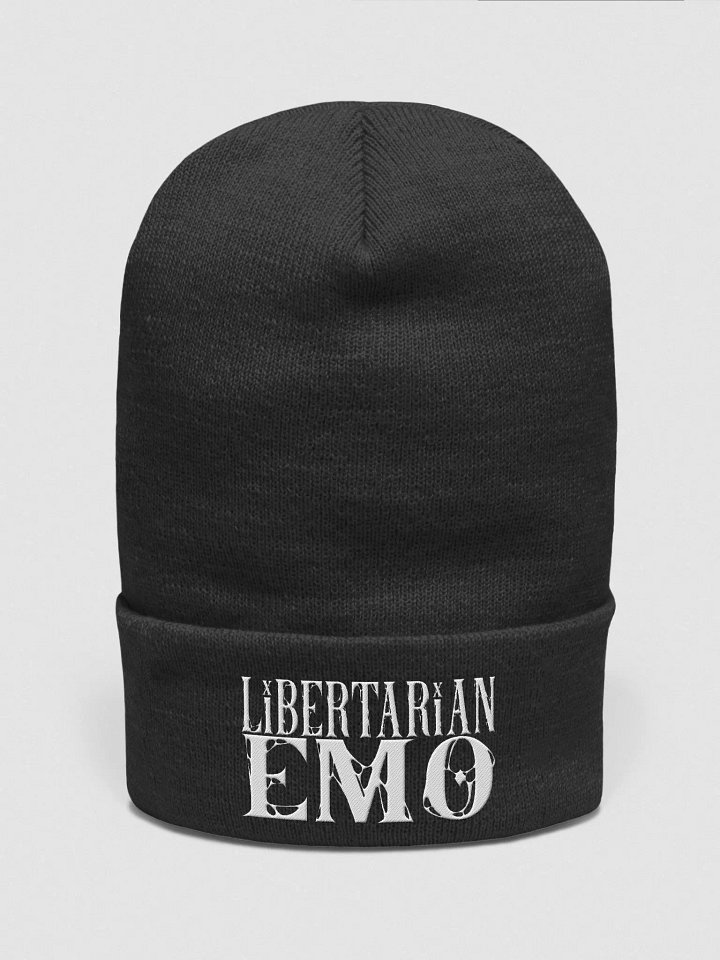 Libertarian Emo - Embroidered Beanie White product image (1)