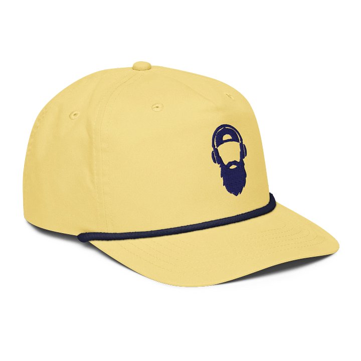 Unstructured Rope Hat Rolen Beats Puff Icon Split Script Logo - Navy Vert Logo product image (2)