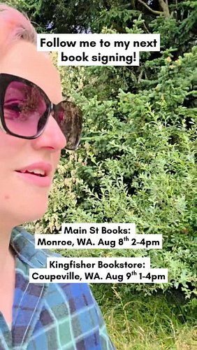 Follow me to my next book signing!

@mainstbooksmonroe August 8th 2-4pm
@kingfisherbookstore August 9th 1-4pm

It's gonna be ...