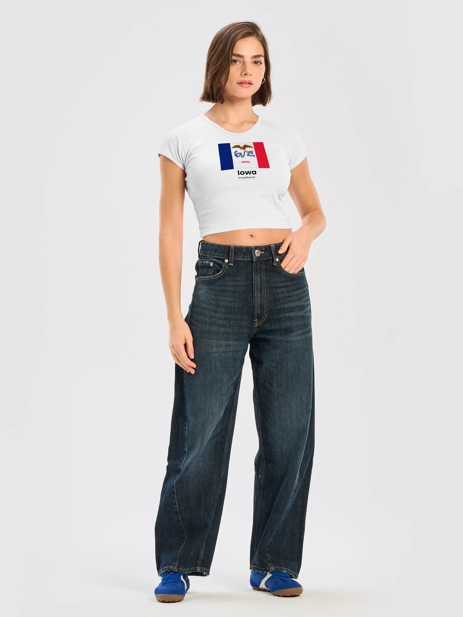 Iowa Women's Ribbed Baby Tee Crop Top product image (3)