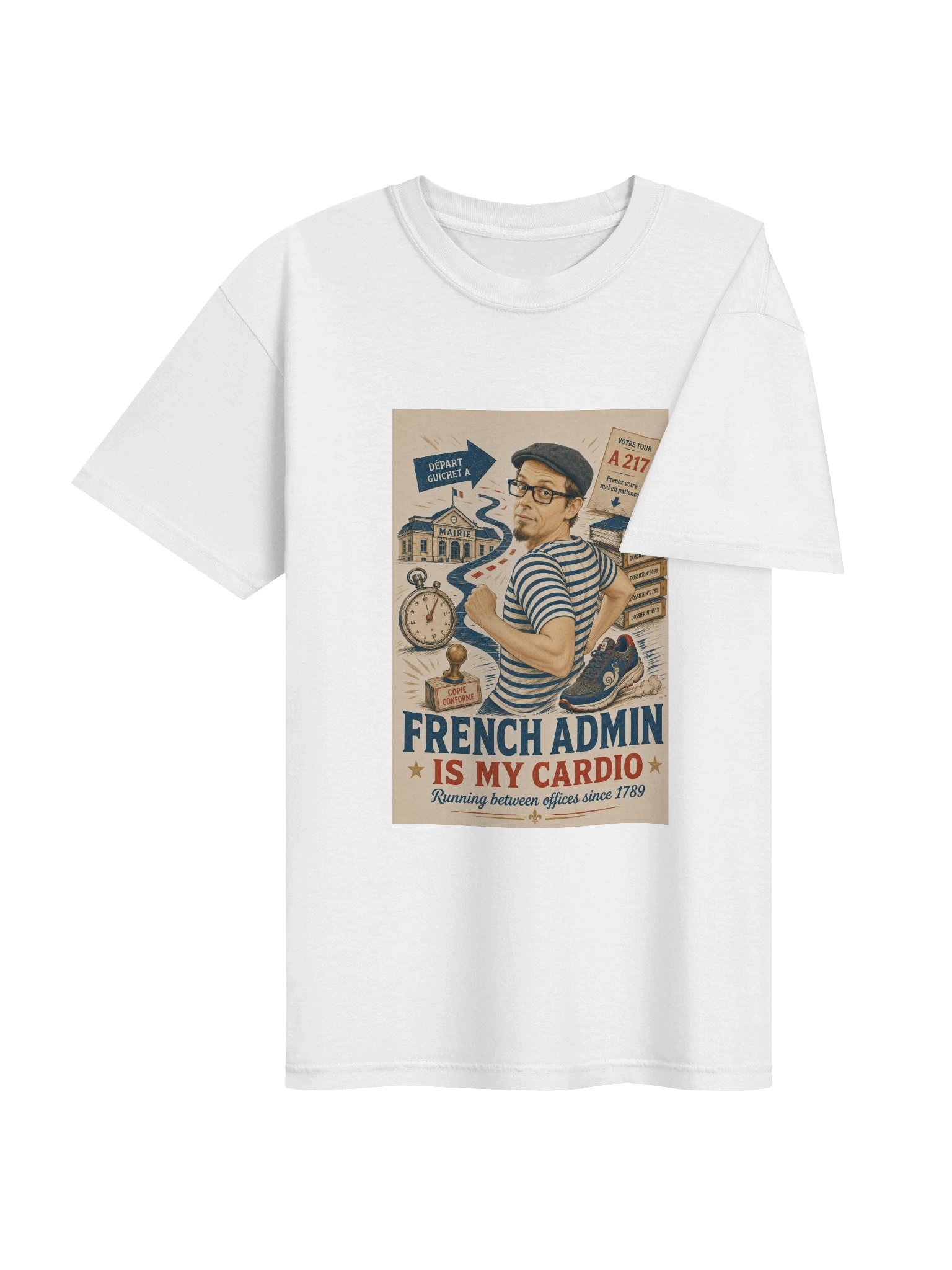 French Admin Is My Cardio Tee product image (4)