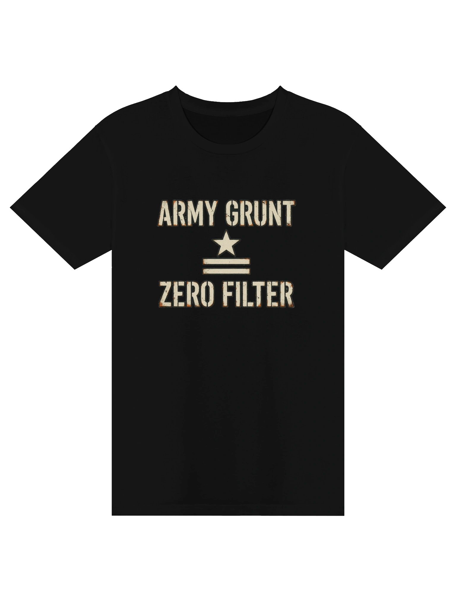 Army Grunt. Zero Filter. — Stencil Tee product image (1)